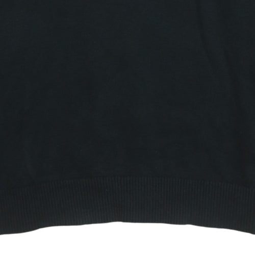 Tommy Hilfiger Men’s Black Cotton Crew Neck Pullover Jumper L