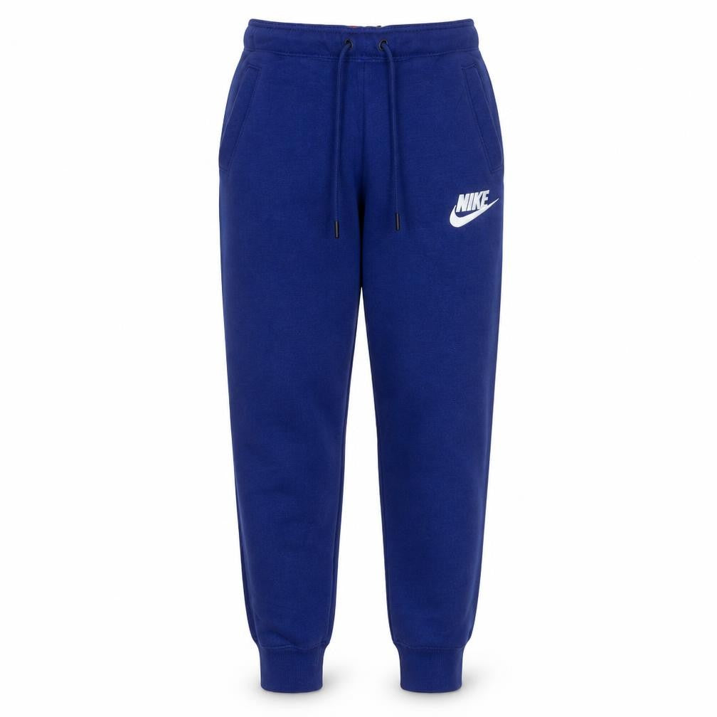 Front view of Nike Men Blue Fleece Sweatpants Small Regular Fit Casual