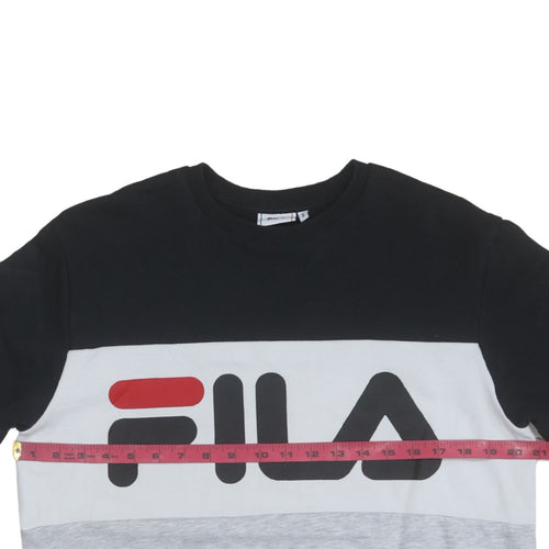 Fila Men's Multicoloured Crew Neck Logo Sweatshirt Size S