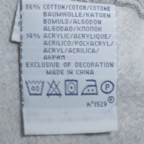 Ralph Lauren Men's Grey XL Cardigan Sweatshirt with Logo Patch