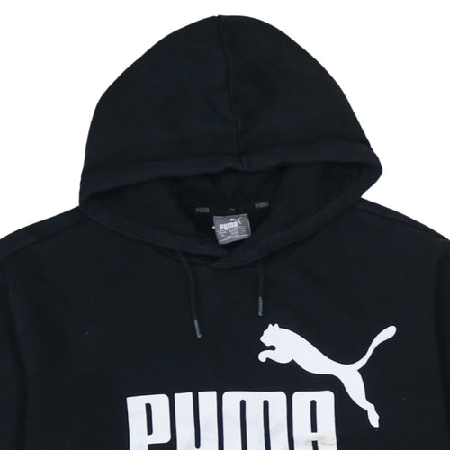 Puma Men's Black XL Pullover Hoodie with Logo Print