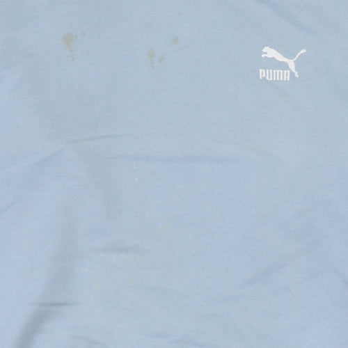 Puma Women's Blue Logo Crew Neck Pullover Sweatshirt Size M