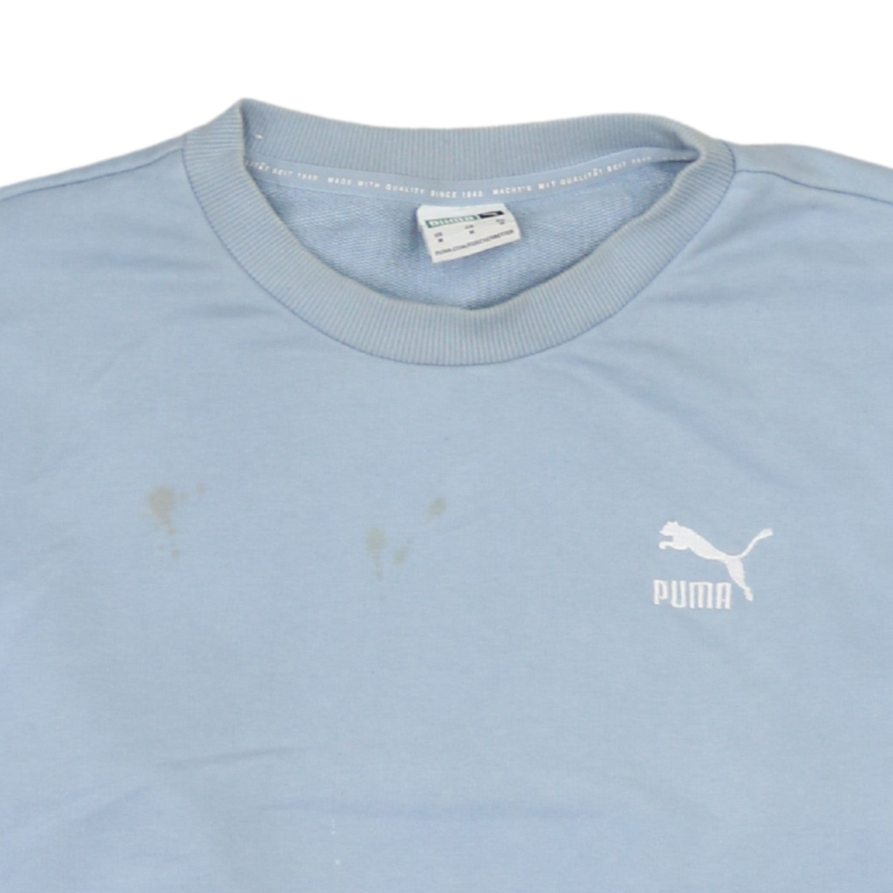 Puma Women's Blue Logo Crew Neck Pullover Sweatshirt Size M