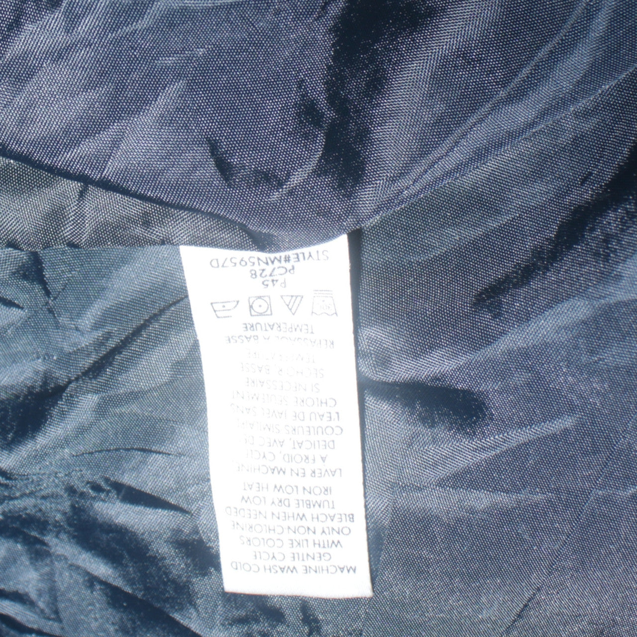 Calvin Klein Men's Blue XL Hooded Water-Resistant Jacket