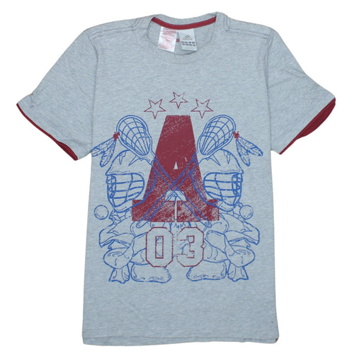 Adidas Boys Grey Graphic Print Sports T-Shirt 15-16 Years
