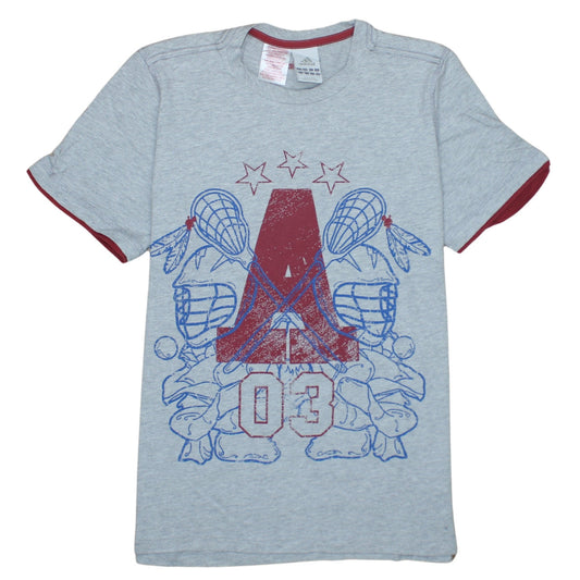 Adidas Boys Grey Graphic Print Sports T-Shirt 15-16 Years