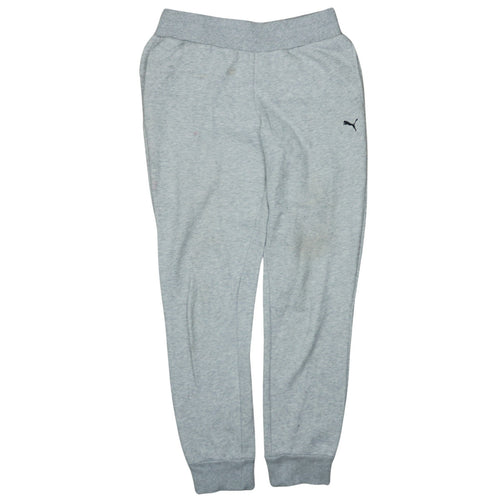 Puma Womens Grey Jogger Sweatpants Size S Fleece Tapered Trousers
