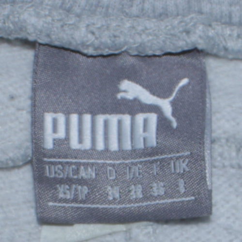 Puma Womens Grey Jogger Sweatpants Size S Fleece Tapered Trousers
