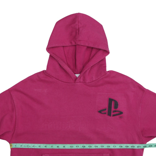 Zara Girls Pink PlayStation Pullover Hoodie 13-14 Years Logo Fleece