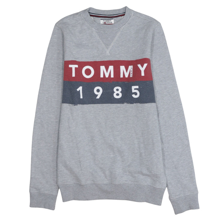 Tommy Jeans Men's Grey Logo Sweatshirt Regular Fit M