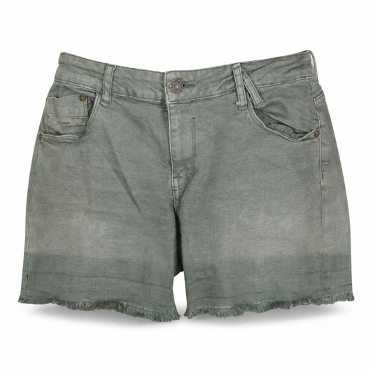 America Today Women’s Green Cut-Off Denim Shorts Size M
