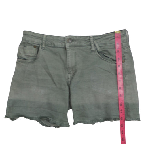 America Today Women’s Green Cut-Off Denim Shorts Size M