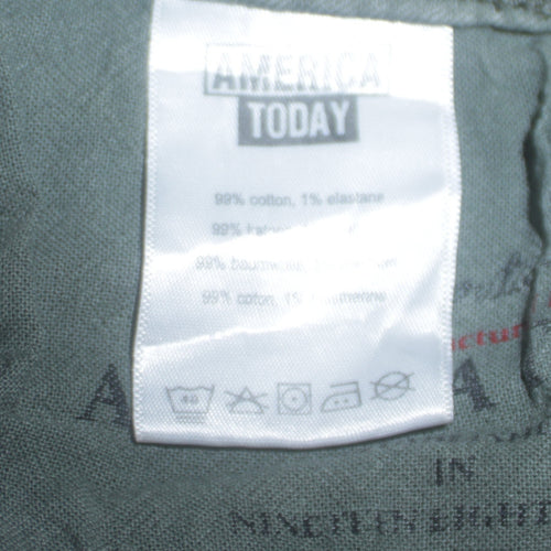 America Today Women’s Green Cut-Off Denim Shorts Size M