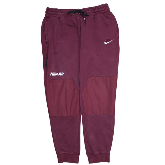 Nike Air Men's Red Jogger Trousers XL Fleece Tapered Pants