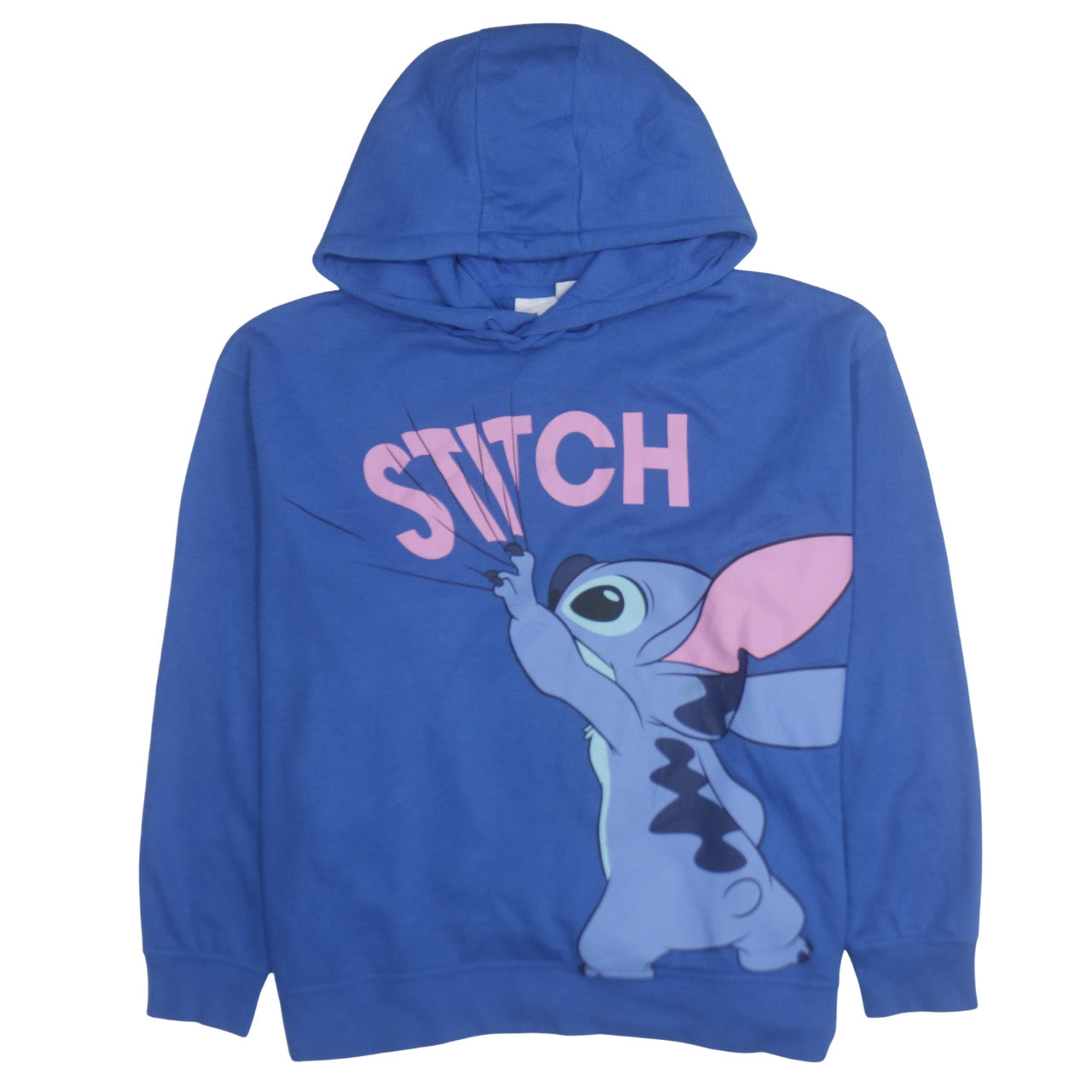 Disney Women’s Blue Stitch Pullover Hoodie 2XL Relaxed Fit