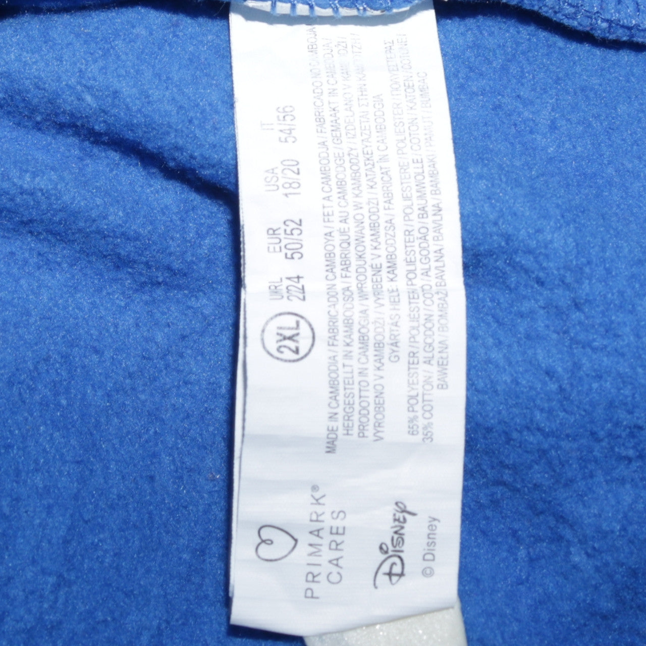 Disney Women’s Blue Stitch Pullover Hoodie 2XL Relaxed Fit