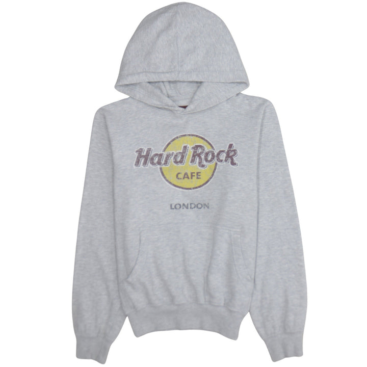Hard Rock Cafe London Women's Grey Pullover Hoodie Small Cotton Blend