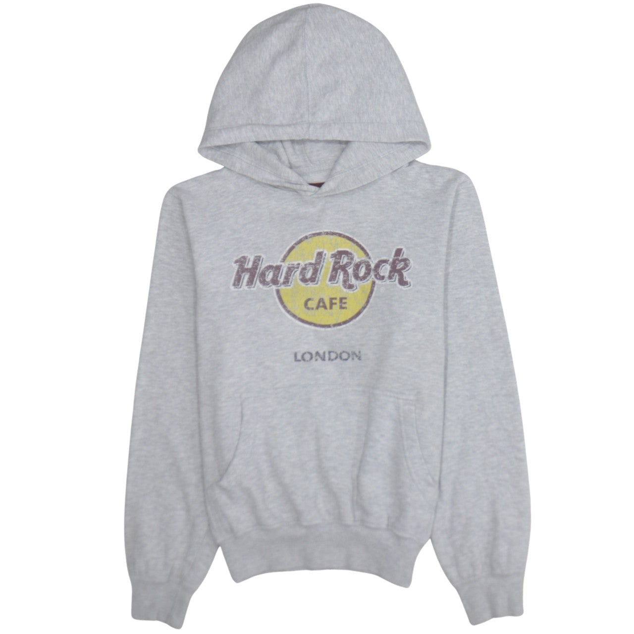 Hard Rock Cafe London Women's Grey Pullover Hoodie Small Cotton Blend