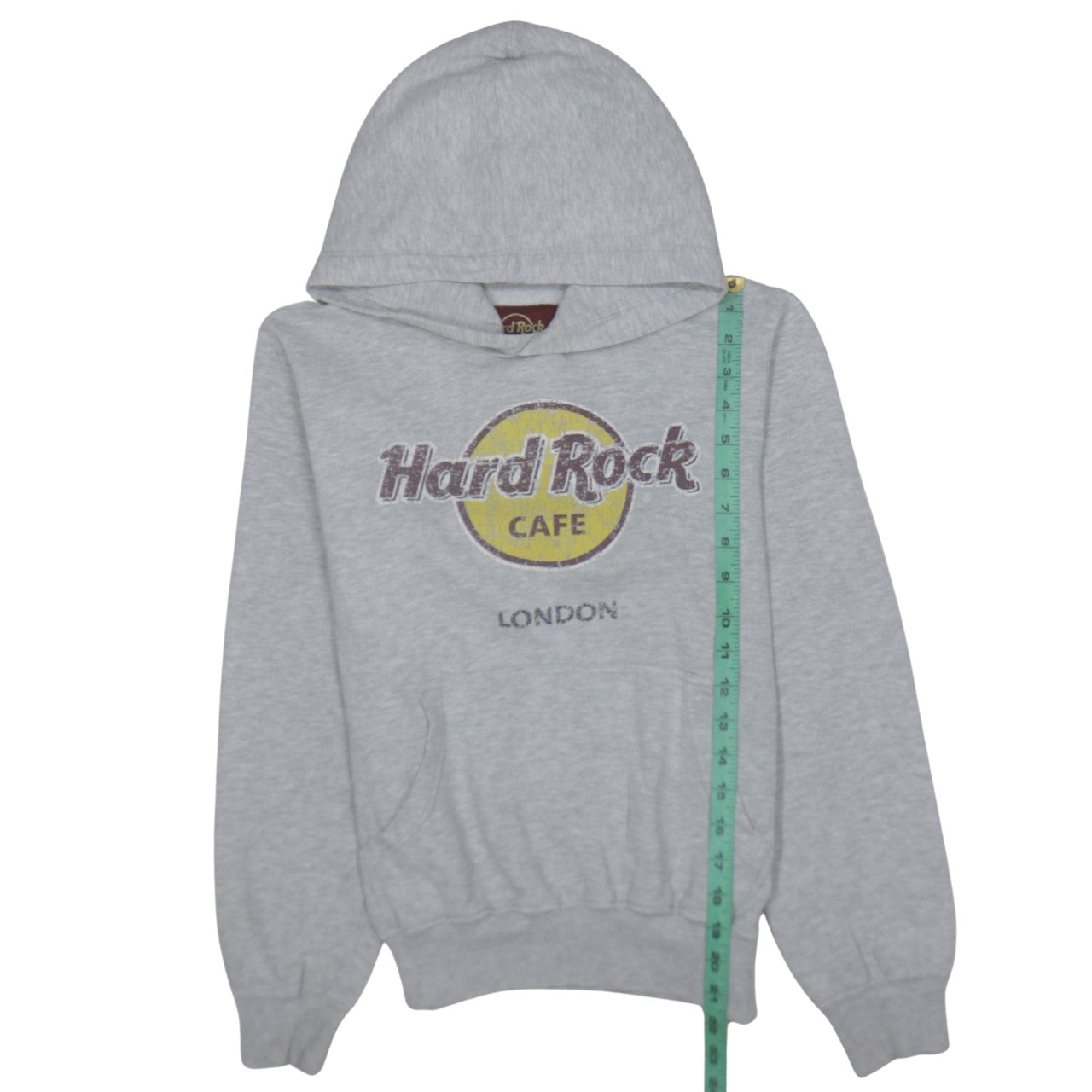 Hard Rock Cafe London Women's Grey Pullover Hoodie Small Cotton Blend