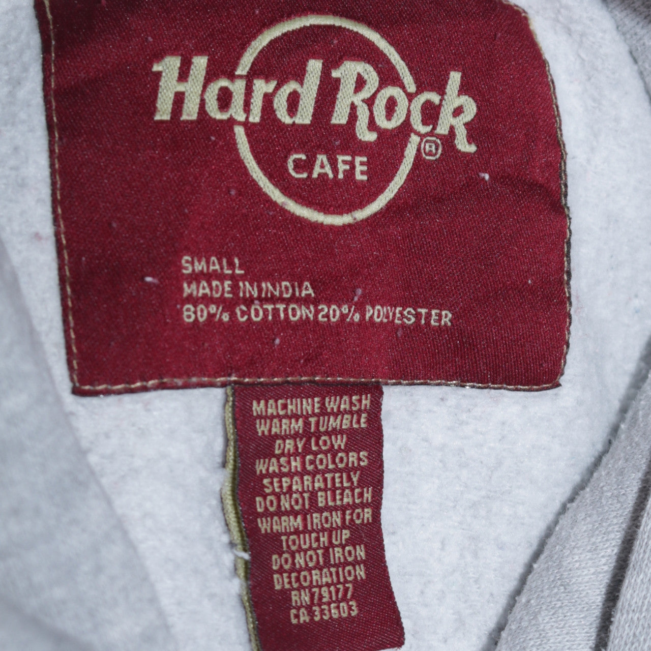 Hard Rock Cafe London Women's Grey Pullover Hoodie Small Cotton Blend