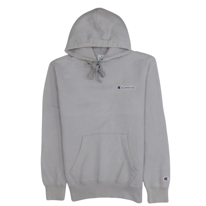 Champion Men's Grey Small Pullover Hoodie with Logo