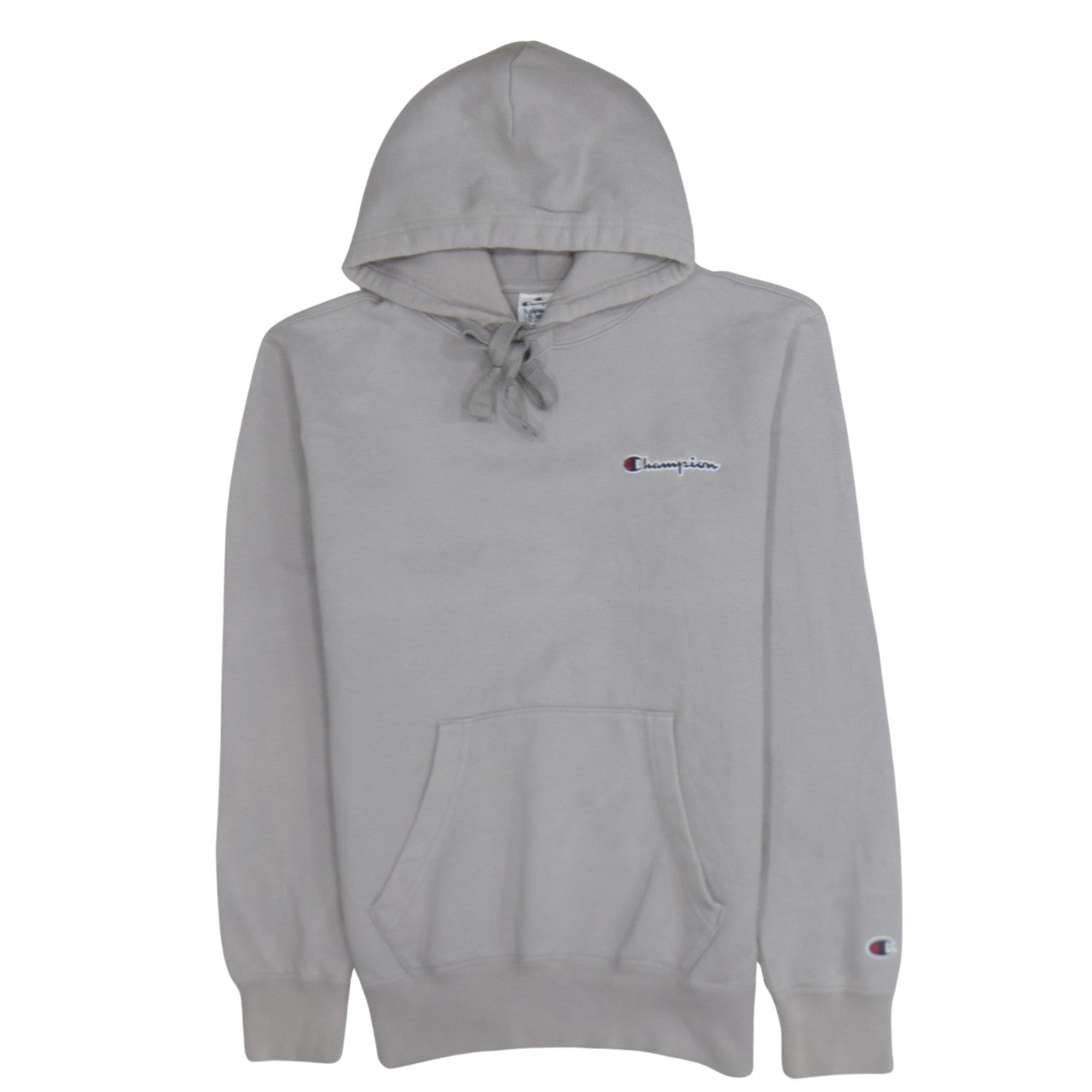 Champion Men's Grey Small Pullover Hoodie with Logo