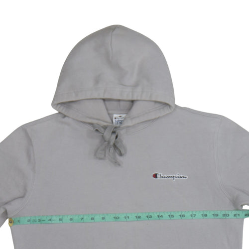 Champion Men's Grey Small Pullover Hoodie with Logo