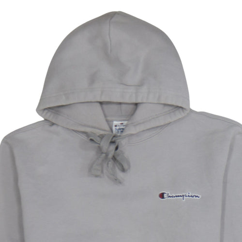 Champion Men's Grey Small Pullover Hoodie with Logo