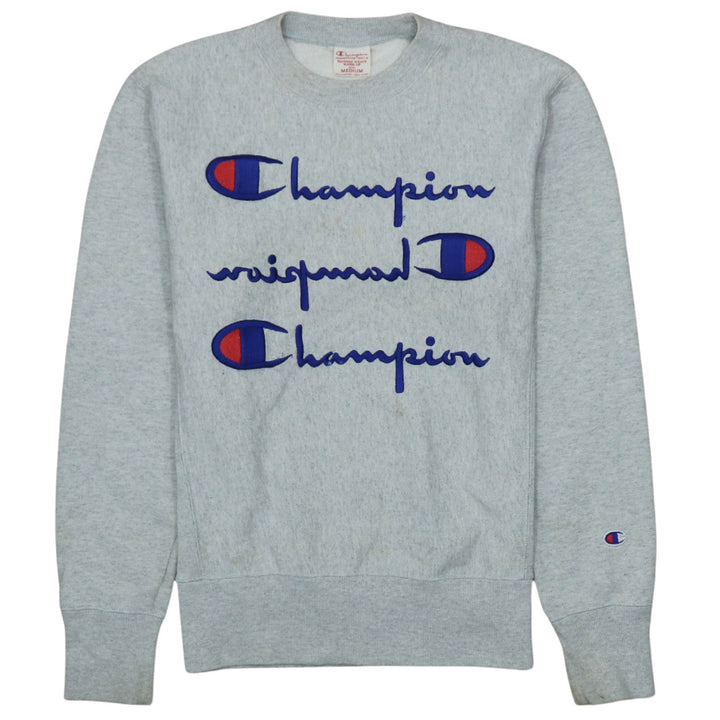 Champion Women’s Grey Reverse Weave Logo Sweatshirt Size M