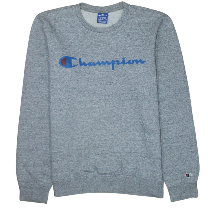 Champion Men’s Grey Crew Neck Logo Sweatshirt Size M