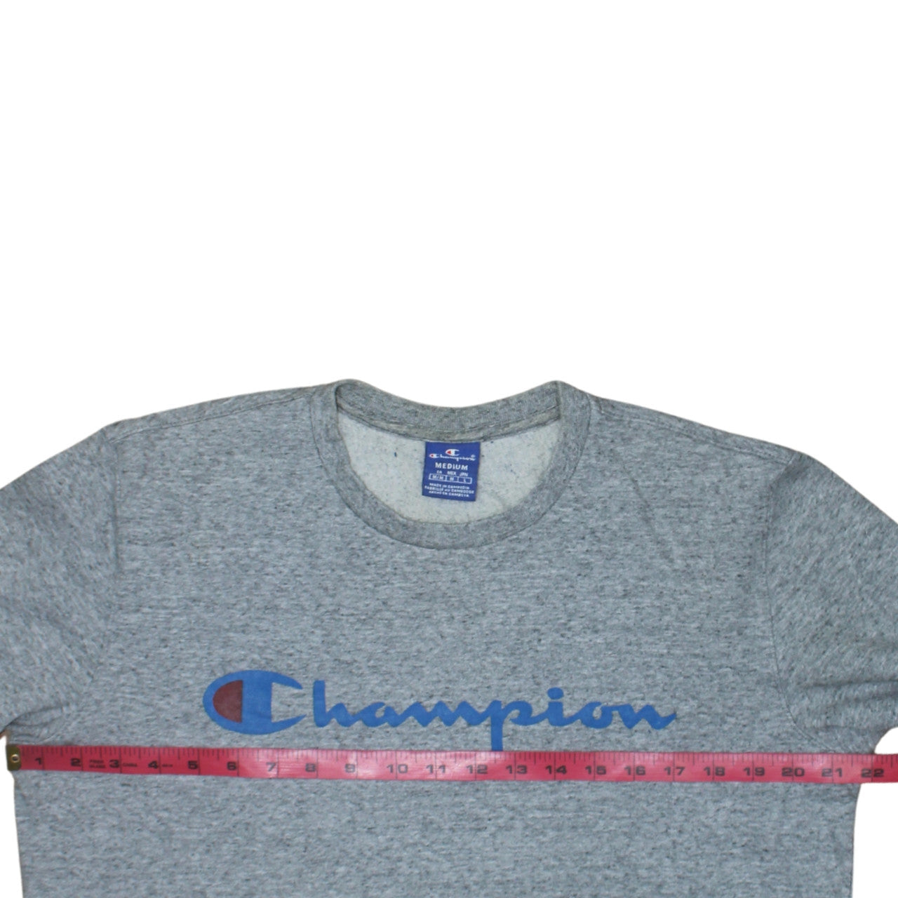 Champion Men’s Grey Crew Neck Logo Sweatshirt Size M
