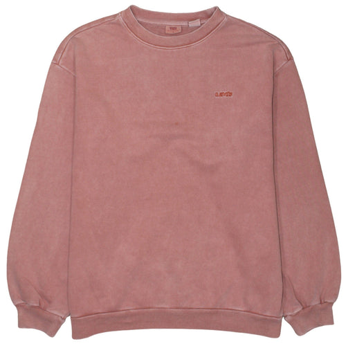 Levi's Womens Pink Pullover Sweatshirt XS Cotton Crew Neck Casual