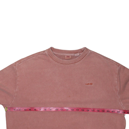 Levi's Womens Pink Pullover Sweatshirt XS Cotton Crew Neck Casual