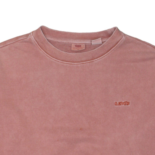 Levi's Womens Pink Pullover Sweatshirt XS Cotton Crew Neck Casual