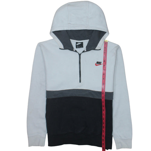 Nike Men's Grey 1/2 Zip Hoodie Size M Fleece Pullover Sweatshirt