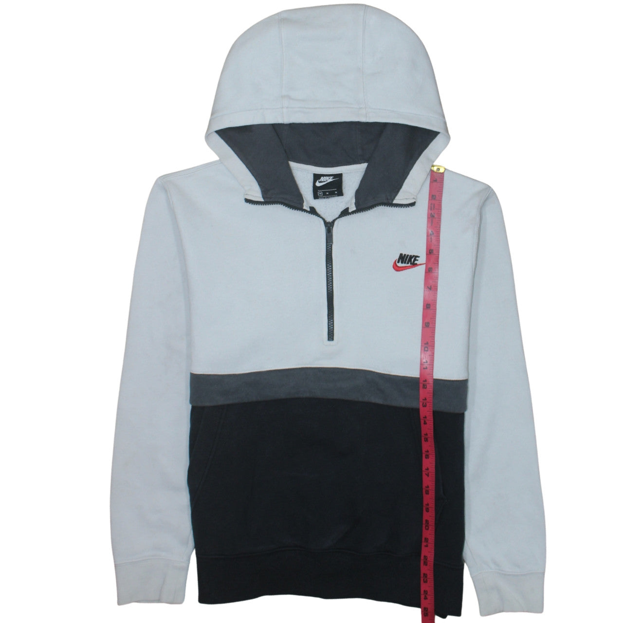Nike Men's Grey 1/2 Zip Hoodie Size M Fleece Pullover Sweatshirt