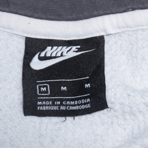 Nike Men's Grey 1/2 Zip Hoodie Size M Fleece Pullover Sweatshirt