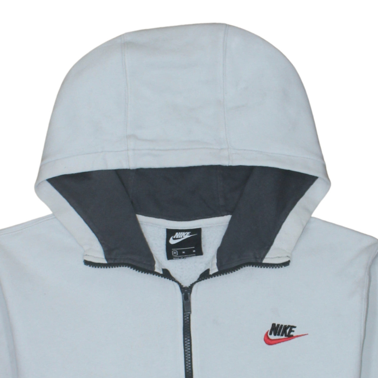 Nike Men's Grey 1/2 Zip Hoodie Size M Fleece Pullover Sweatshirt
