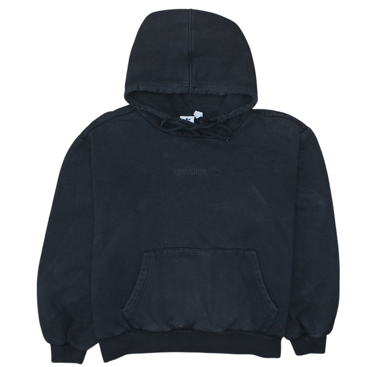 Adidas Women's Black Size 10 Pullover Hoodie with Logo and Pockets