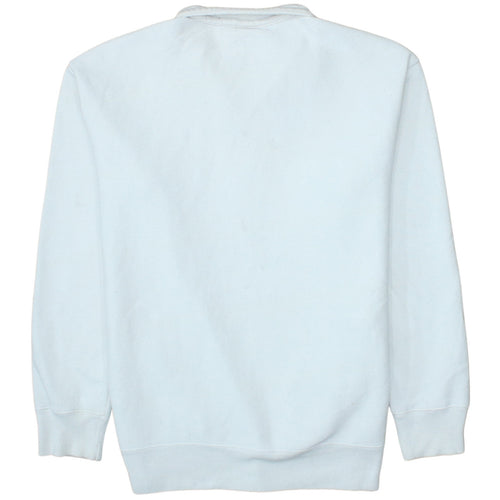 Champion Men's White 1/4 Zip Fleece Sweatshirt Medium