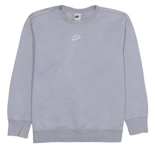 Nike Girls Grey XL Pullover Fleece Sweatshirt Sports Logo Crew Neck