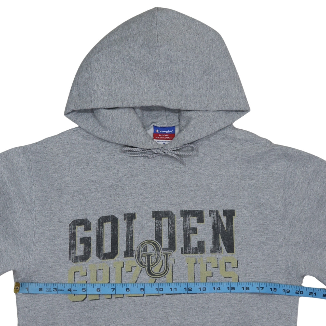 Champion Men’s Grey Pullover Hoodie M Golden Grizzlies Fleece