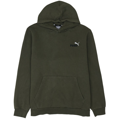 Puma Men's Green Pullover Hoodie XL Regular Fit Fleece Sweatshirt