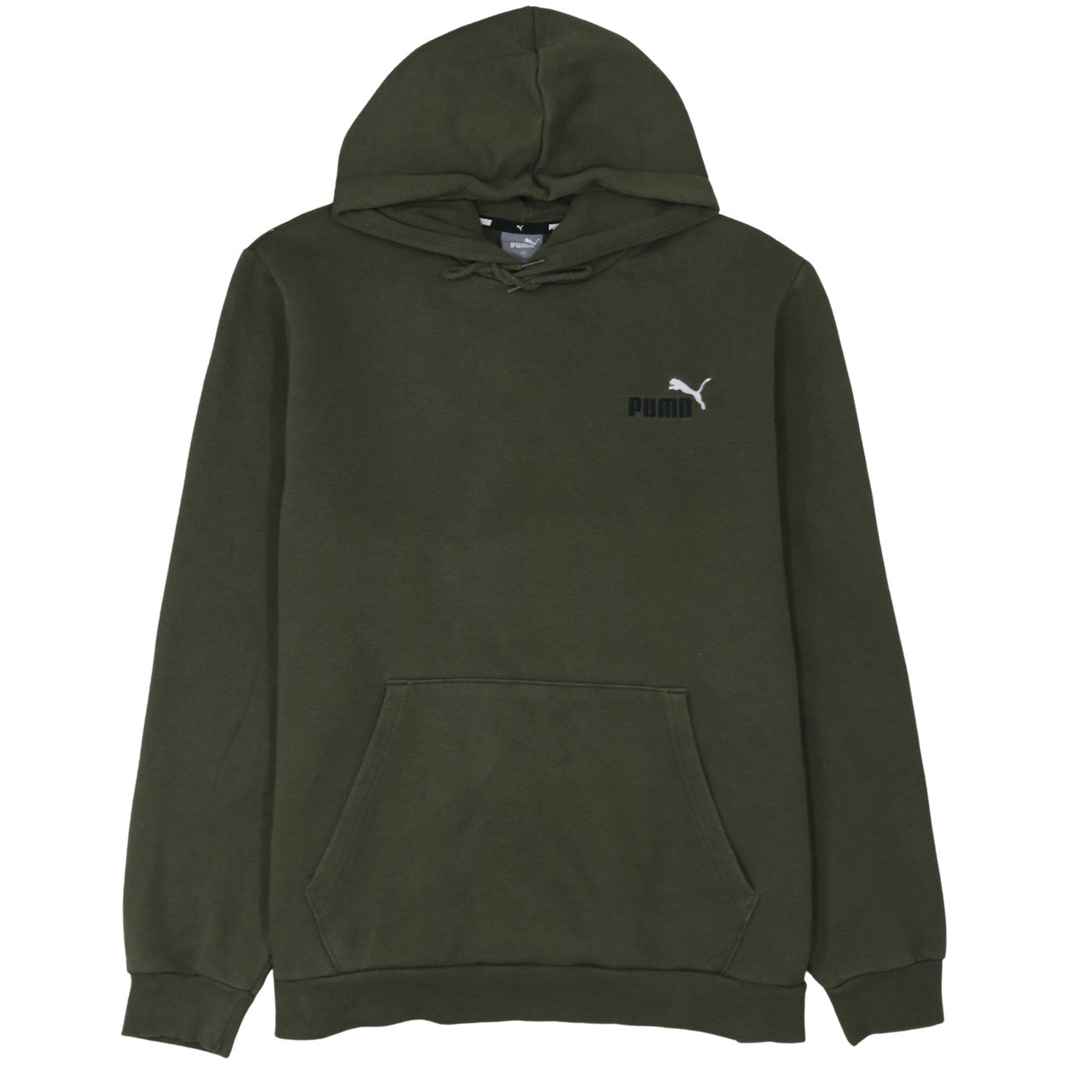 Puma Men's Green Pullover Hoodie XL Regular Fit Fleece Sweatshirt