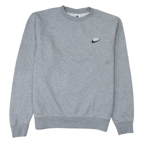 Nike Men's Grey Crew Neck Sweatshirt M Regular Fit Pullover