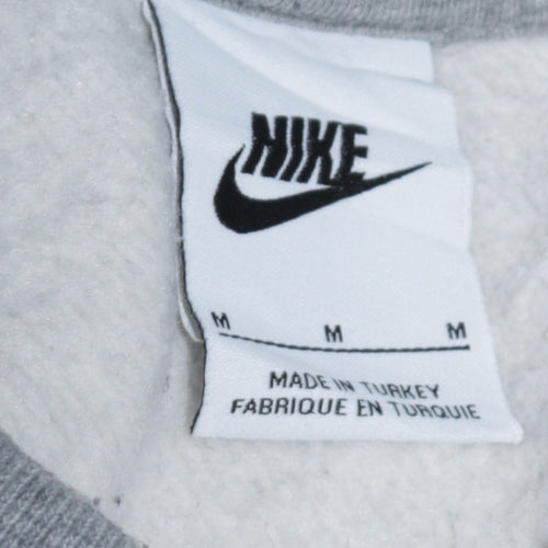 Nike Men's Grey Crew Neck Sweatshirt M Regular Fit Pullover