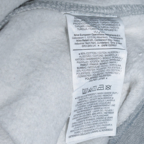 Nike Men's Grey Crew Neck Sweatshirt M Regular Fit Pullover