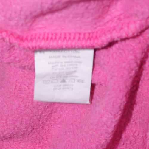 Stussy Womens Pink 1/2 Zip Cotton Sweatshirt Size S