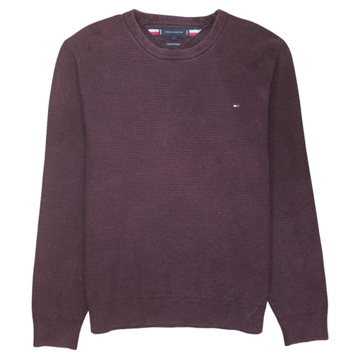 Tommy Hilfiger Men's Brown Cotton Crew Neck Jumper Size L