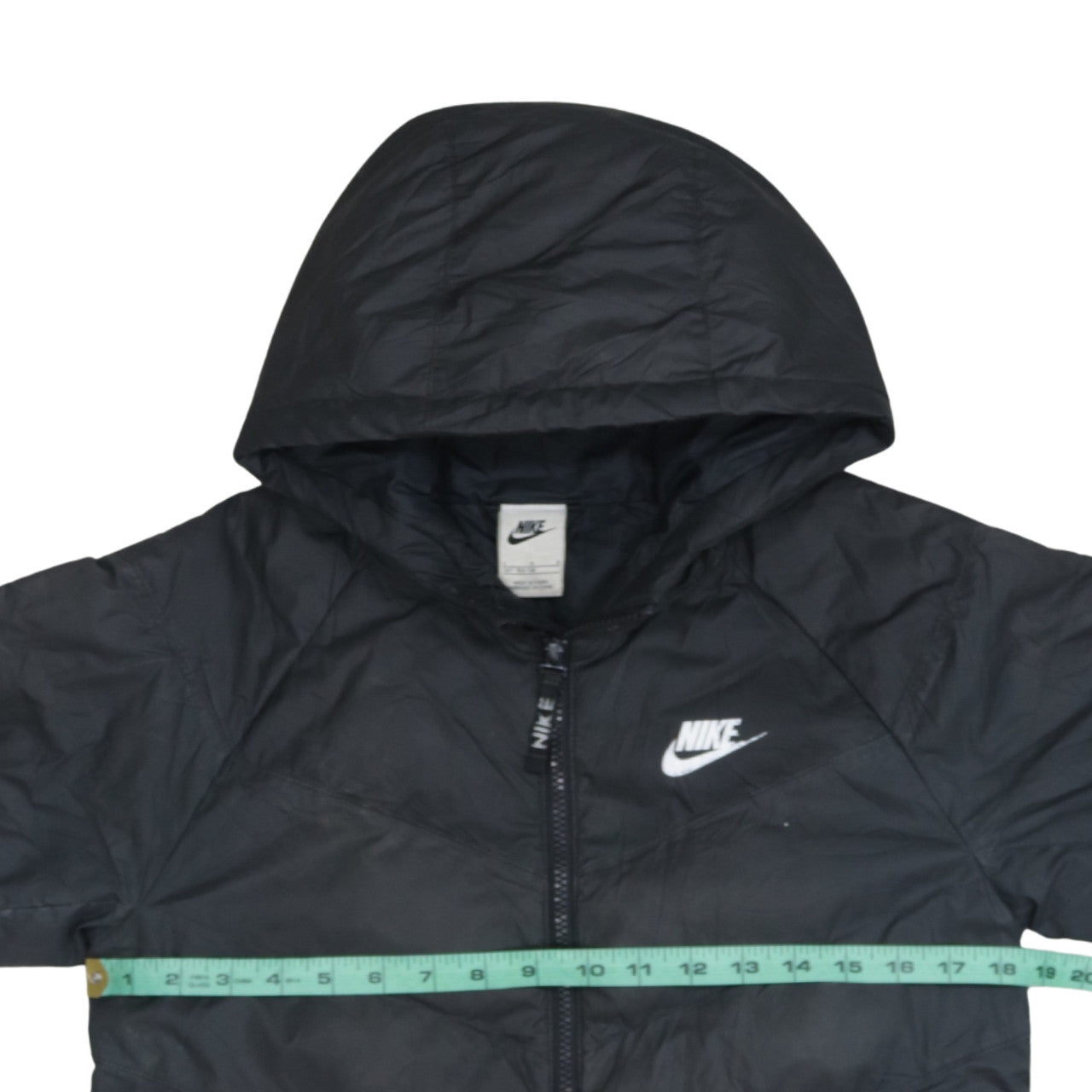 Nike Boys Black Hooded Puffer Jacket Size 158 L Winter Coat